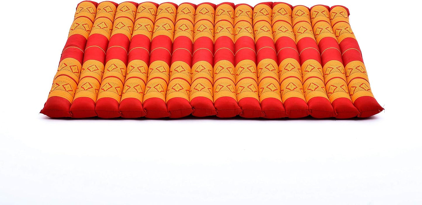 Leewadee Zabuton Seating Cushion – Square Floor Seat for Meditation Exercises, Light Yoga Mat Filled with Kapok