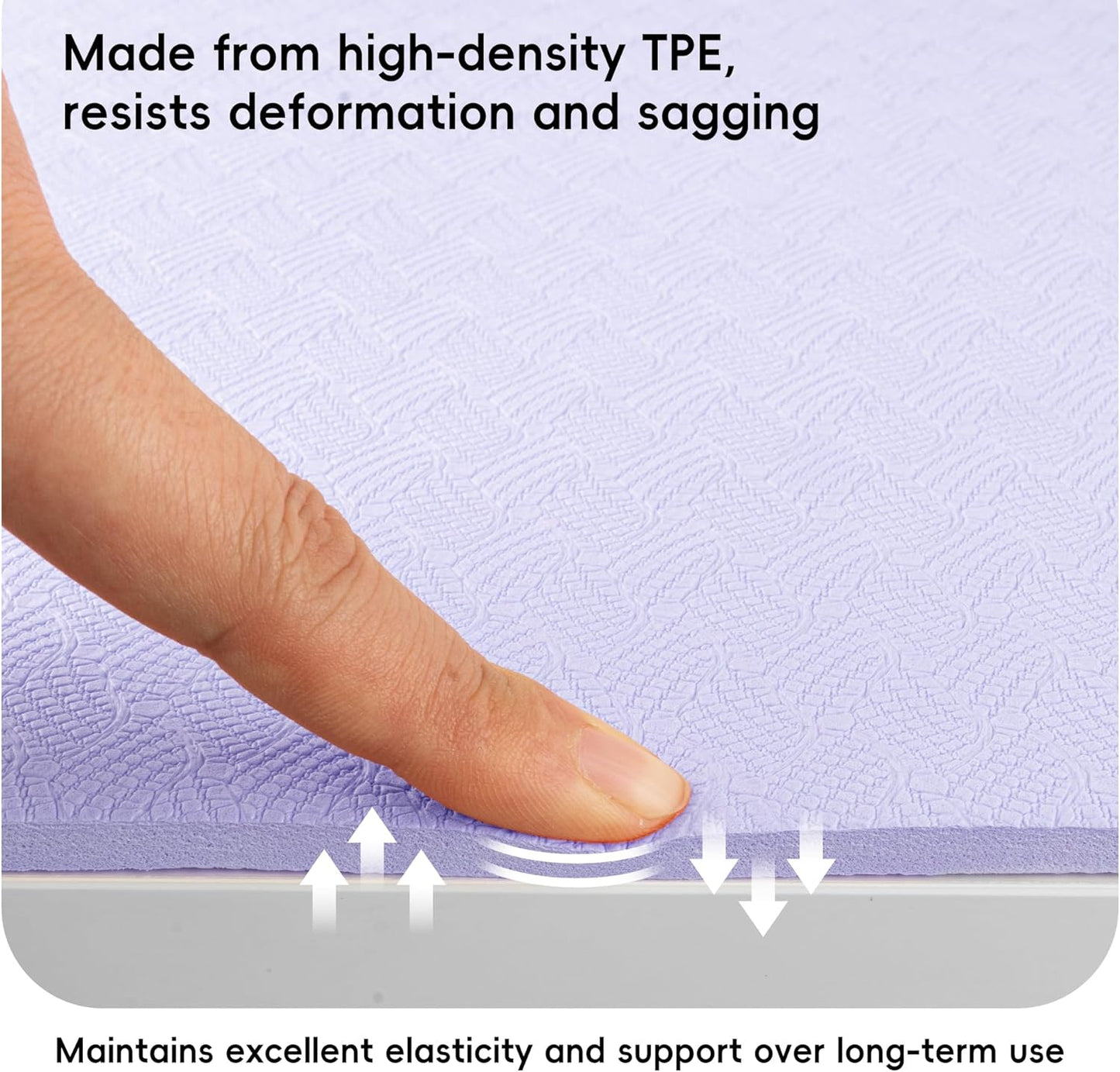 Extra Wide Yoga Mat 72" x 32", 6mm Non Slip TPE Exercise Mat with Carrying Strap, Large Workout Mat for Yoga, Pilates, Stretching, HIIT & Home Gym