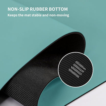 Professional PU Rubber Yoga Mat, Double-Sided Non Slip Sweat Resistant Exercise Mat for Men Women, Comfortable Extra Long & Wide for Yoga, Pilates, Fitness, Home Gym, 72"×26.8"×0.18"(4.5mm)Thick