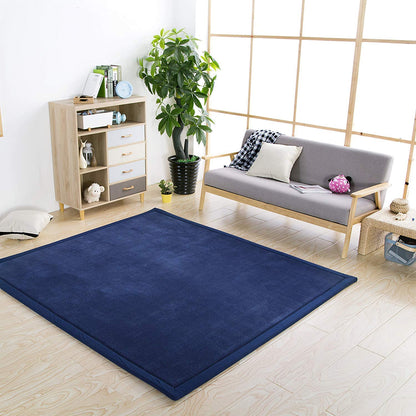 Loartee Coral Velvet Crawling Rugs & Play Mat (6'7"x9'2", Light Green) for Toddler Children & Yoga Exercise