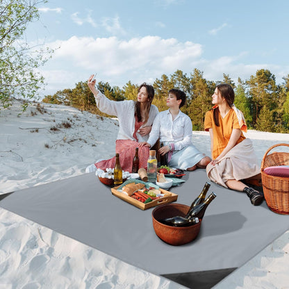 Odoland Beach Blanket Picnic Blanket, 43.3" x 27.5" SandProof Waterproof Outdoor Pocket Blanket with Portable Bag, Foldable Lightweight Sand Free Beach Mat for 1 People Hiking, Camping, Travel, Pink