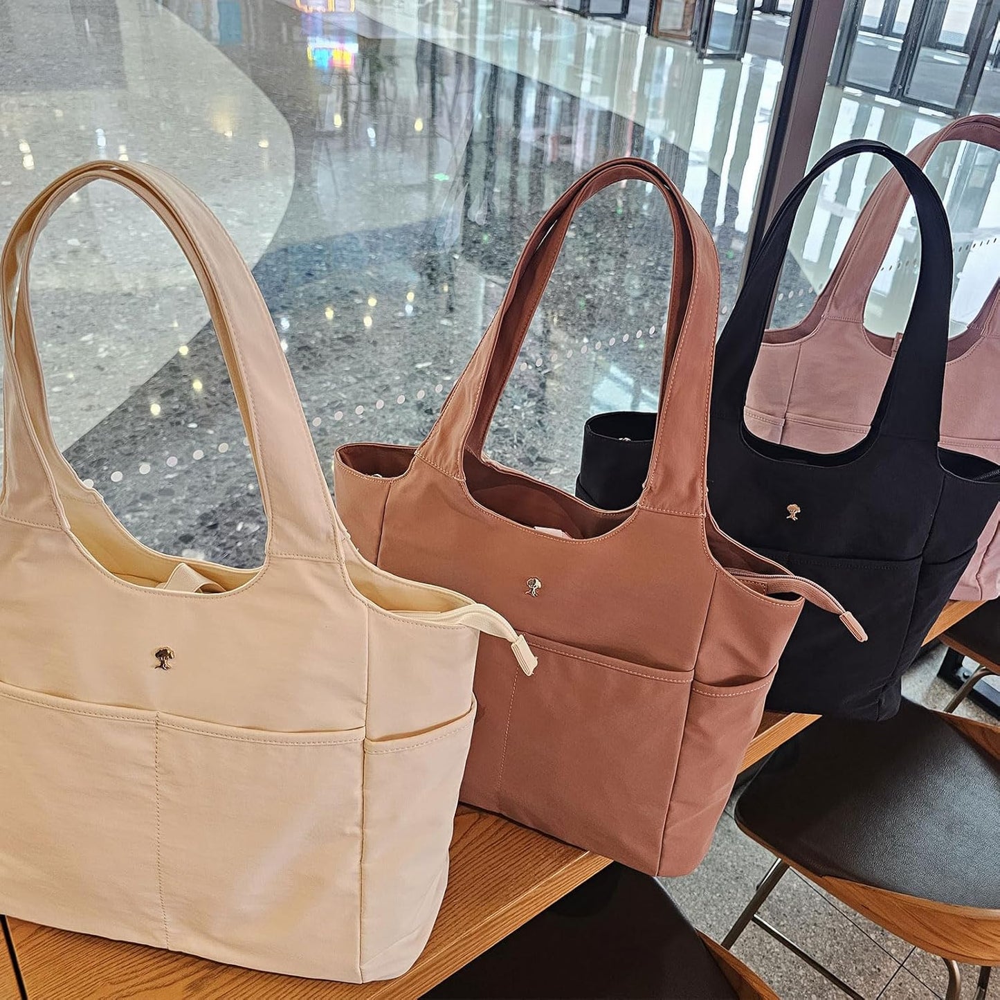 ESVAN Yoga Tote Bag Mat bag Women Shoulder Bags Carryall Tote for Travel Office Workout Gym Nurse Beach