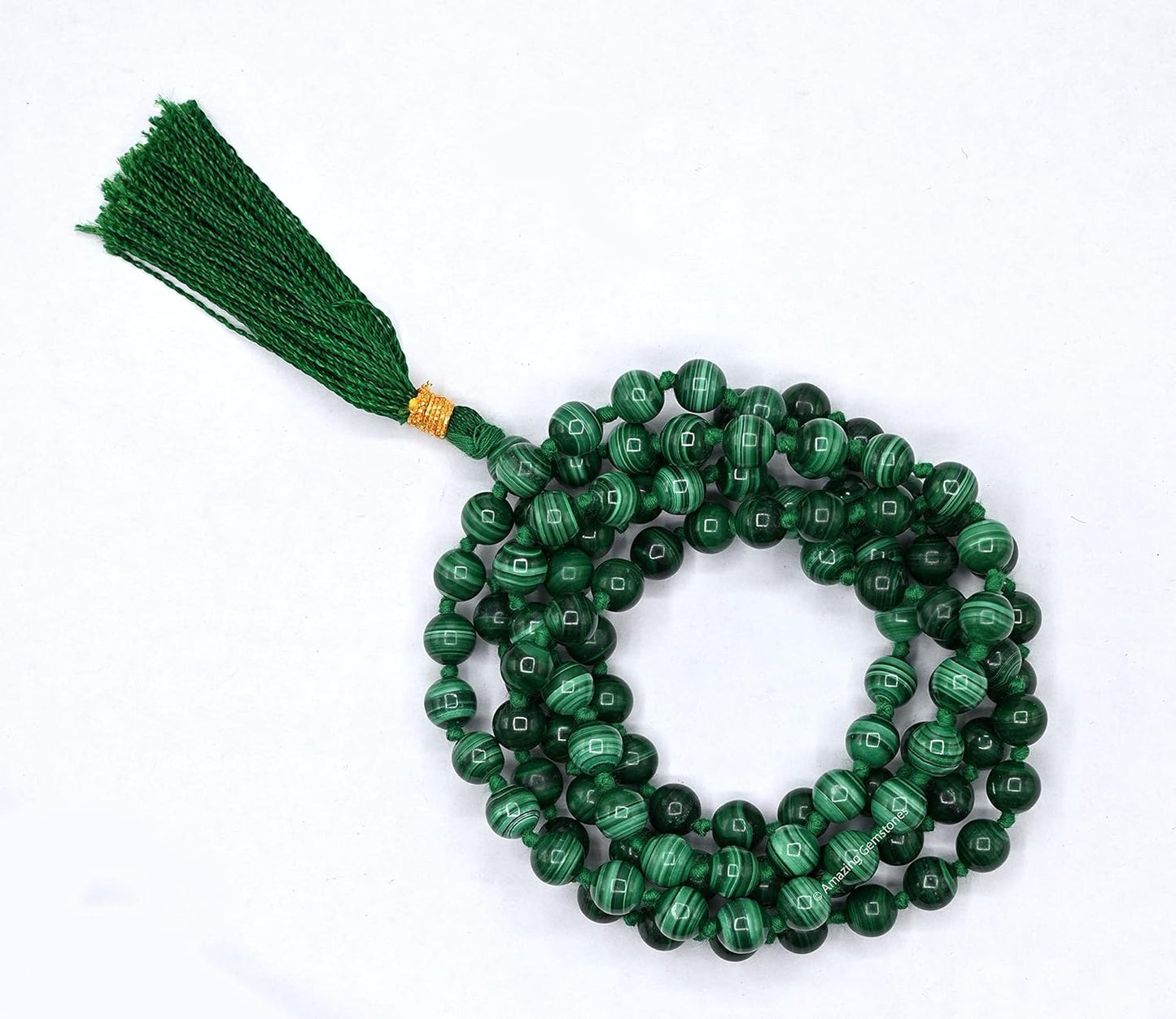 Amazing Gemstone 108 Beads Handmade Mala (Knotted, Rudraksha) - Colors A