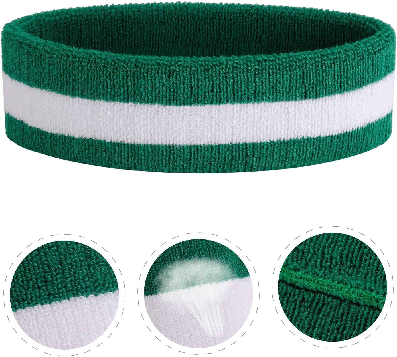 ONUPGO Sweatband Set Sports Headband Wristband Set Sweatbands Terry Cloth Wristband Wrist Sweatband Headbands Moisture Wicking Sweat Absorbing Head Band
