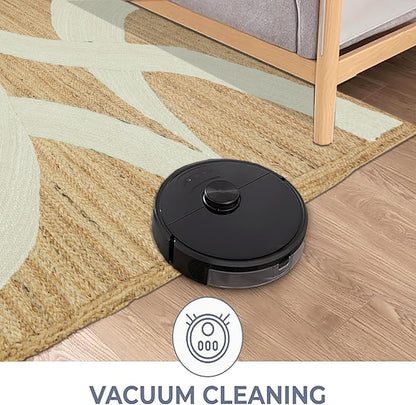 Premium Quality Jute Rug 4x6 Feet Area Rug Natural Fiber Jute Rugs Thick 0.27" Black Abstract Pattern Geometric Rugs for Kids Room, Living Room, Yoga Mat, Indoor Outdoor Carpet - Colors B