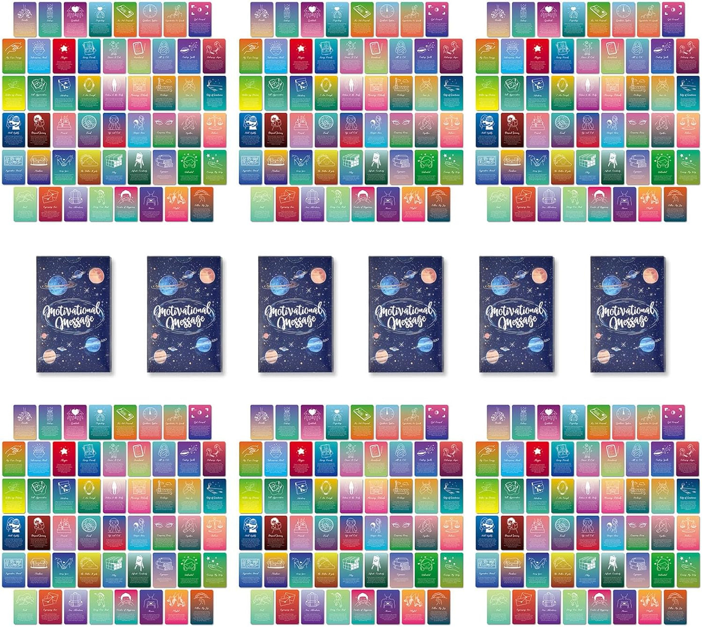 A ART·ZONE 52 Pcs Positive Affirmations Meditation Spiritual Self Care Cards Gifts, 9.7x6 cm Paper Prints