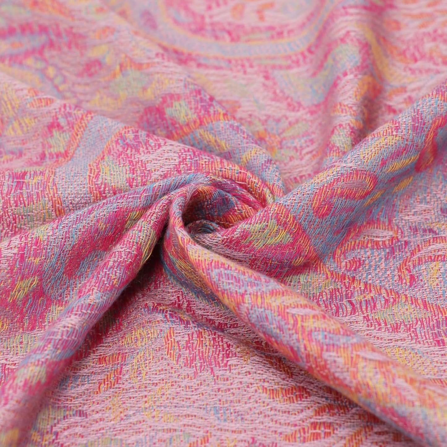 Ciormis Two Tone Silky Paisley Pashmina Shawl Scarf,Soft Women's Rave Jacquard Pashminas Wrap Scarves
