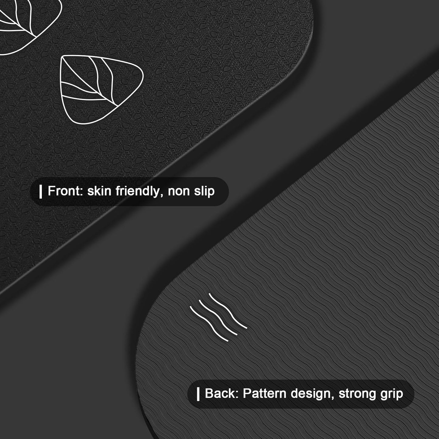 iodoo Foldable Yoga Mat 72" L x 32" W x 0.32 Inch Extra Thicked and Wided, Folding Yoga Mat for Travel with Canvas Carrying Bag, Non-Slip TPE Exercise Pilates Mat