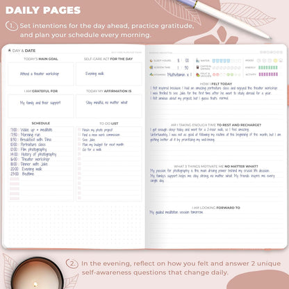 Clever Fox Self-Care Journal – Daily Reflection Notebook – Mental Health & Personal Development Planner, Meditation & Mood Log, A5 (Turquoise)