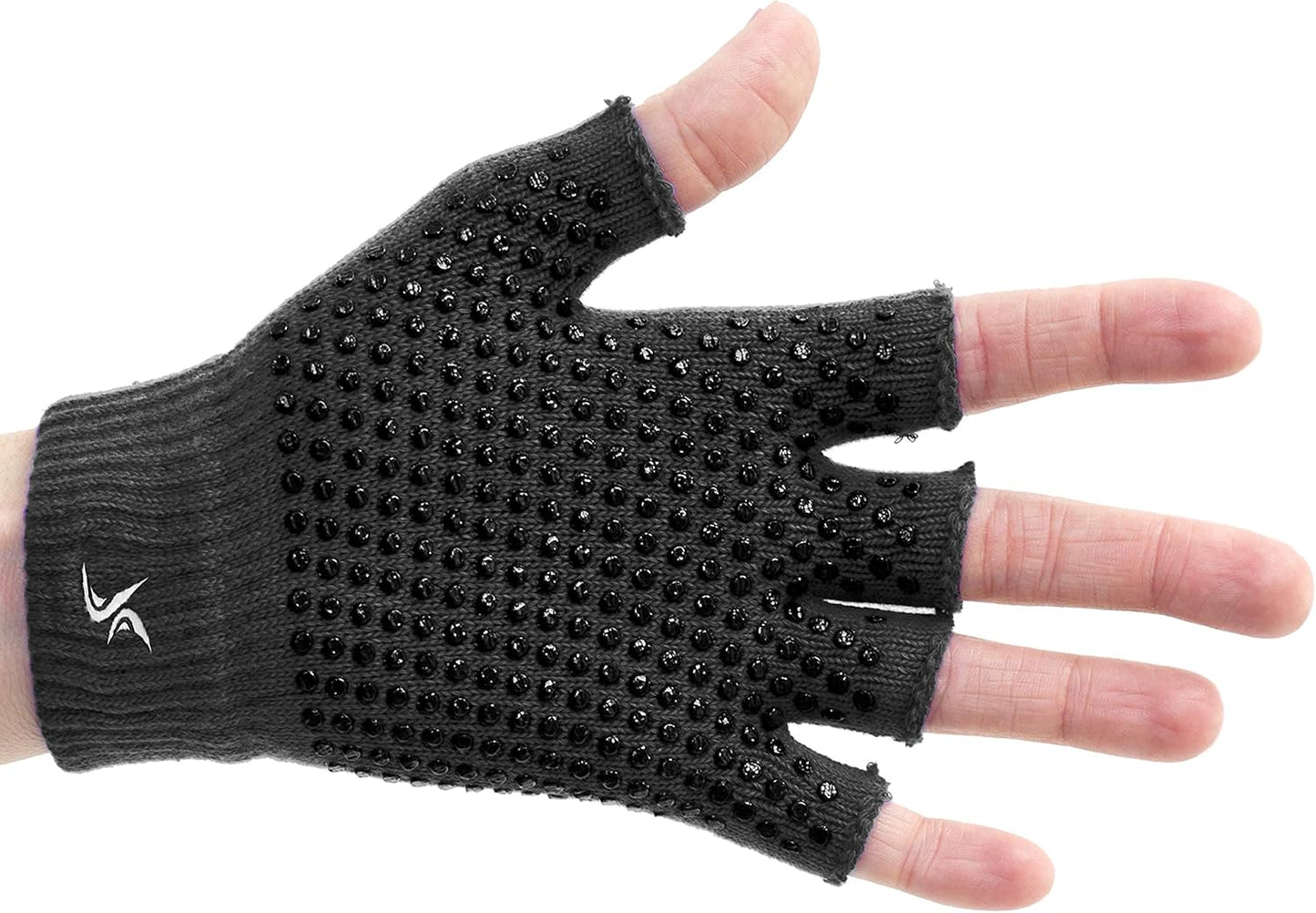 ProsourceFit Grippy Yoga Gloves, Yoga Hand Grips with Firm Fingerless Design, One Size Fits All Yoga Gloves with Grips for Women and Men