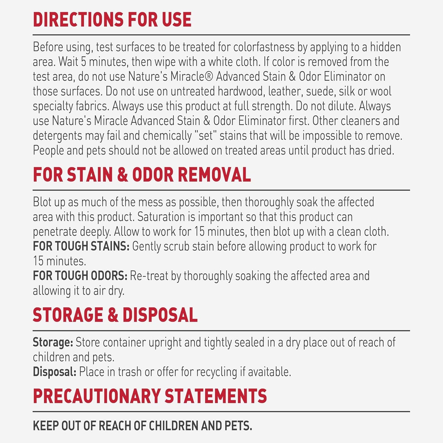 Nature’s Miracle Advanced Stain and Odor Eliminator Dog Spray, Fresh Scent, Severe Mess Enzymatic Formula For Tough Pet Messes, 32 oz