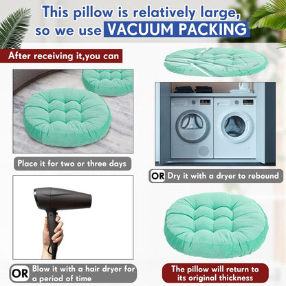 Jerify Floor Pillow Cushions Large Round Square Large Meditation Floor Pillow for Classroom Adult Meditation Picnic Party Seating Learning Daycare School(Square,Mixed Colors,4 Pcs)