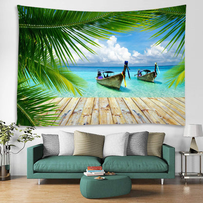 LYFANS Wooden Bridge Water Printing Fabric Tapestry Decorative Wall Art Tablecloth Bed Cover Picnic Carpet Beach Towel Bedroom Dormitory Living Room Multi functional Tapestry 79 x 59 inches
