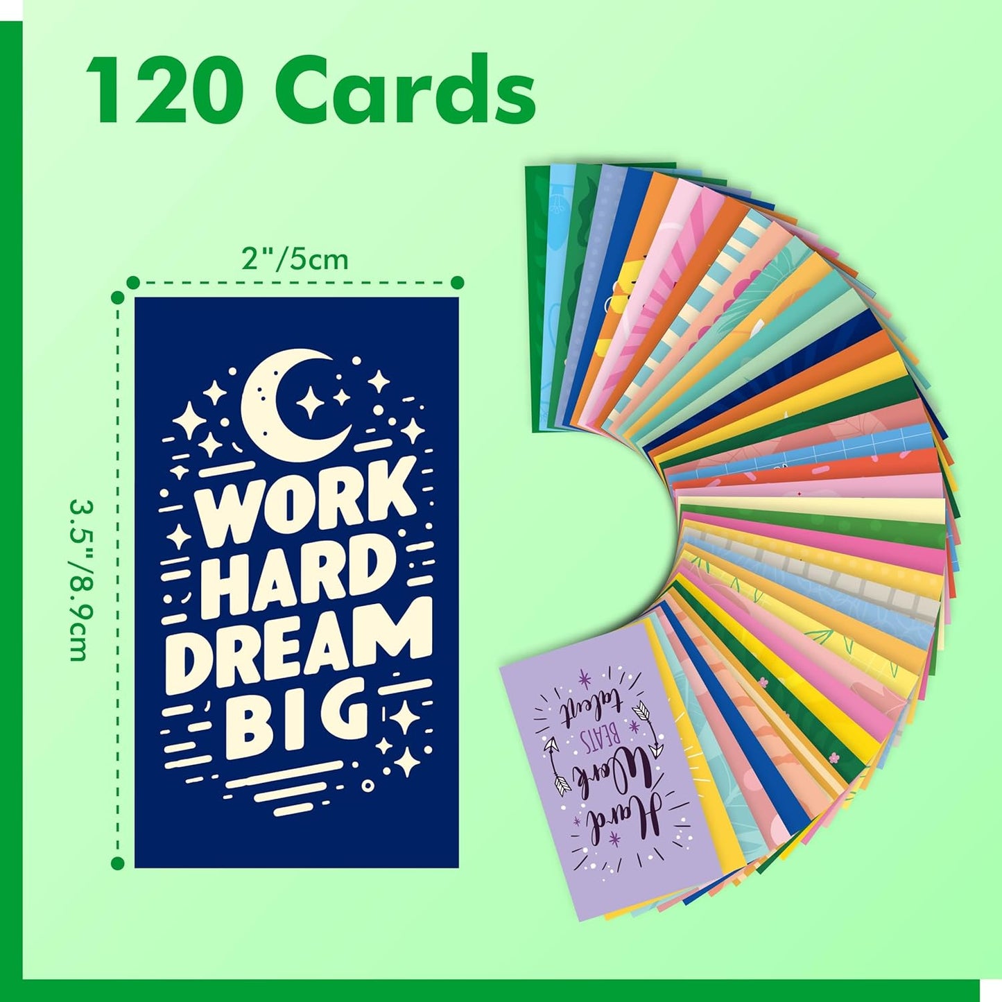 Gethelud 200 PCS Positive Affirmations Cards for Women, 60 Designs Daily Affirmations Cards, Inspirational Motivational Cards Mindfulness Cards Meditation Cards (2” x 3.5”)
