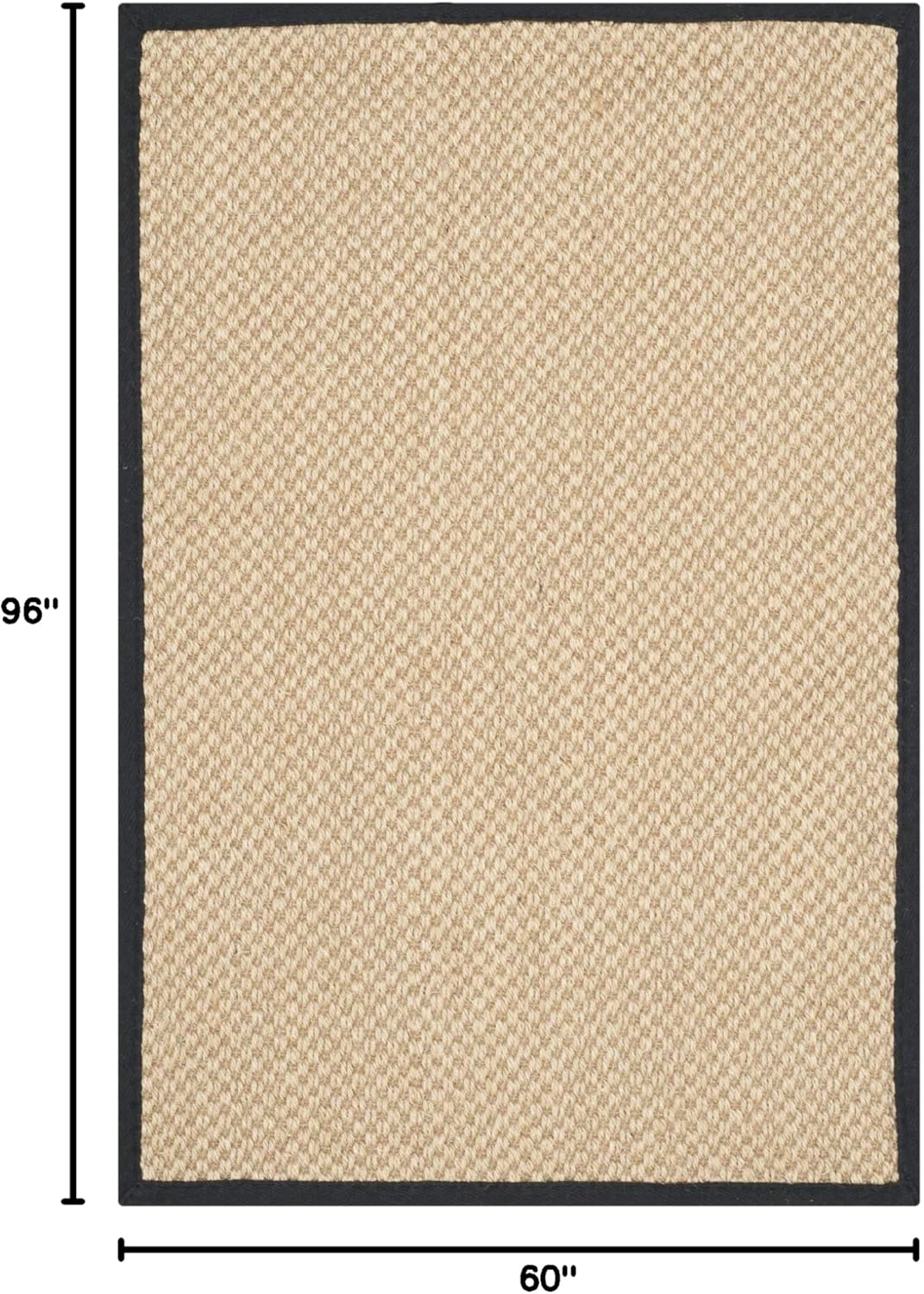 SAFAVIEH Area Rug 11x15 - Natural Fiber Collection - Large - Maize & Linen Color, Sisal, Woven Design with Border (NF141B) - Colors A