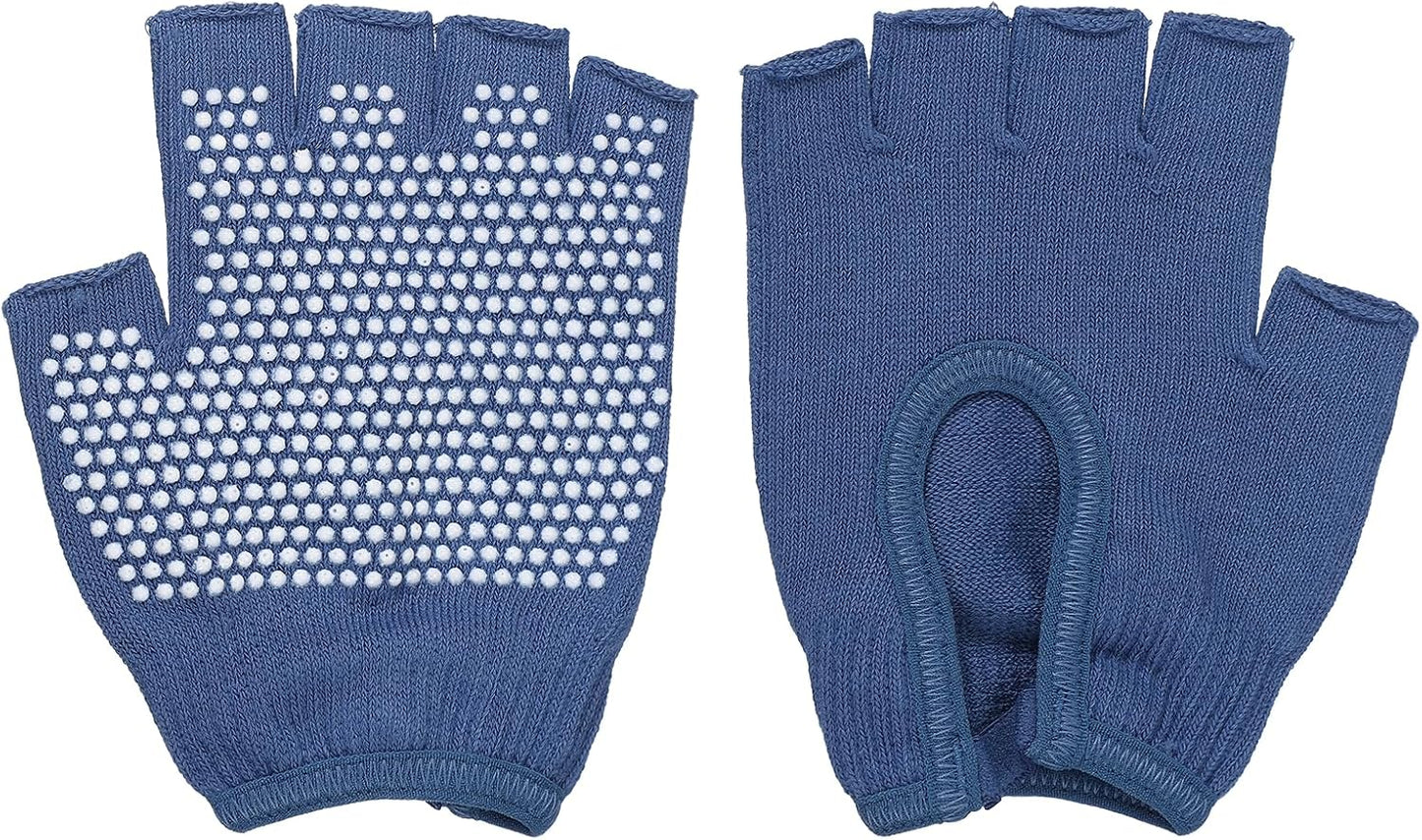 Yoga Gloves, Non Slip Fingerless Pilates Gloves Breathable Exercise Workout Mittens