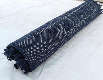 Indian Handmade100 % Organic Anti Skid Multi Colour Cotton Yoga Mat - Eco-Friendly Hand-Woven Rug - Non-Slip & Thick (24”x72”x5mm) for Hot yoga & Everyday Fitness at Home - Comfortable & Foldable Extra-Long Mat