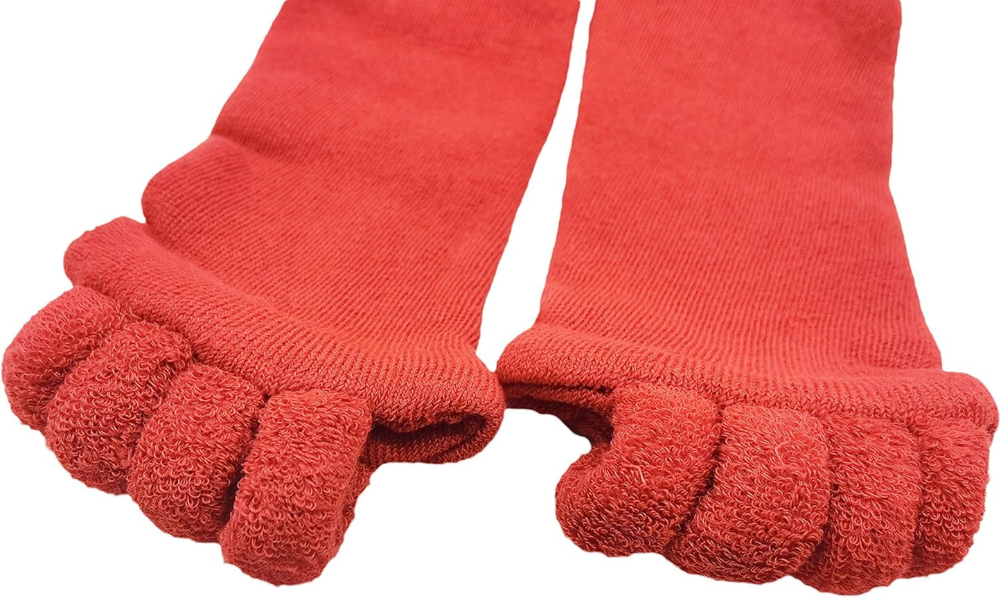 Women Toe Separator Socks Toeless Foot Alignment Socks for Yoga GYM Massage Pain Relief Improves Circulation Stretchy