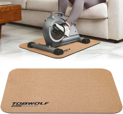 TOBWOLF Non-Slip Workout Mat for Ellipse Leg Exerciser, Ellipse Machine Mat, Exercise Mat for Under Desk Ellipticals, Suitable for Electric Seated Foot Pedal Exerciser, Stability & Floor Protection
