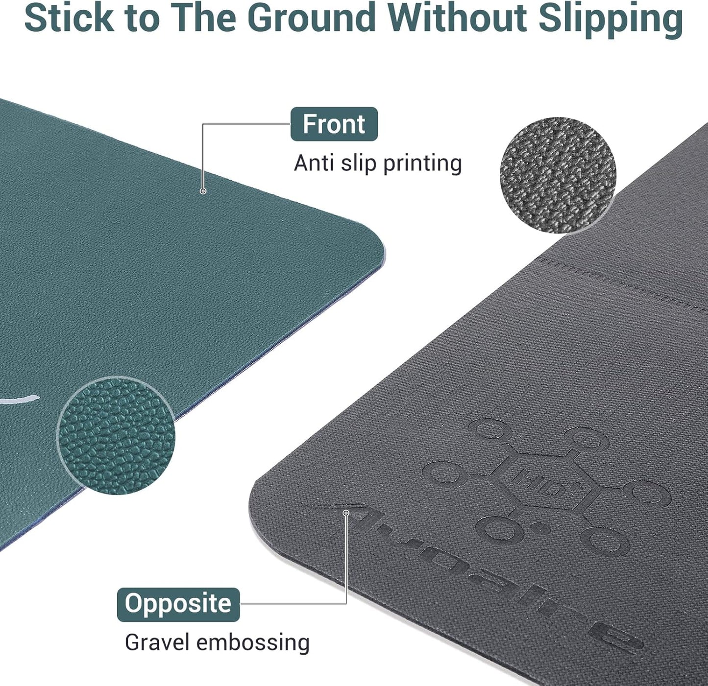 Avoalre Yoga Mat Foldable - Textured Non Slip Exercise Mat -Travel Lightweight Hot Yoga Mat with Carry Bag for Pilates & Home Workouts (72" L x 32" W x 3mm Thick)