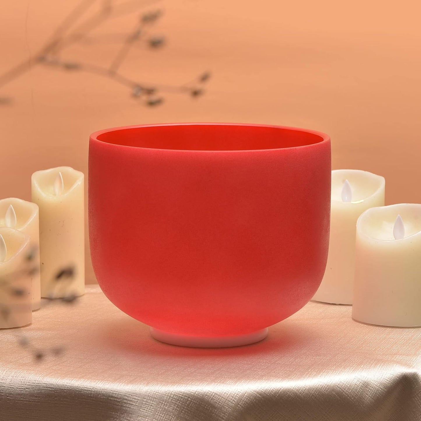 ALIOTH 7" B Note Crystal Singing Bowl Crown Chakra with Suede Mallet for Meditation, Yoga, Chakra Healing & Sound Therapy