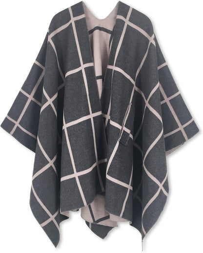 Moss Rose Women's Shawl Wrap Poncho Ruana Cape Open Front Cardigan Shawls for Spring Fall Winter