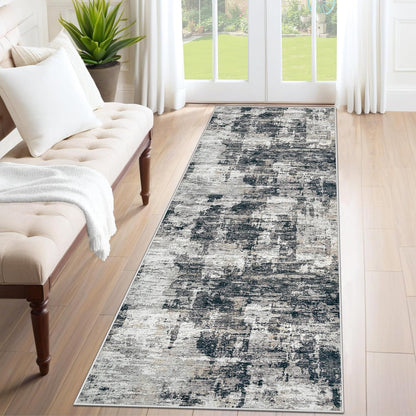 XLUEZ 8x10 Area Rugs for Living Room, Washable Modern Abstract Large Area Rug Neutral Soft Non Slip Kids Rug Stain Resistant Indoor Carpet for Bedroom Nursery Dining Children's Room(Blue, 8'x10')