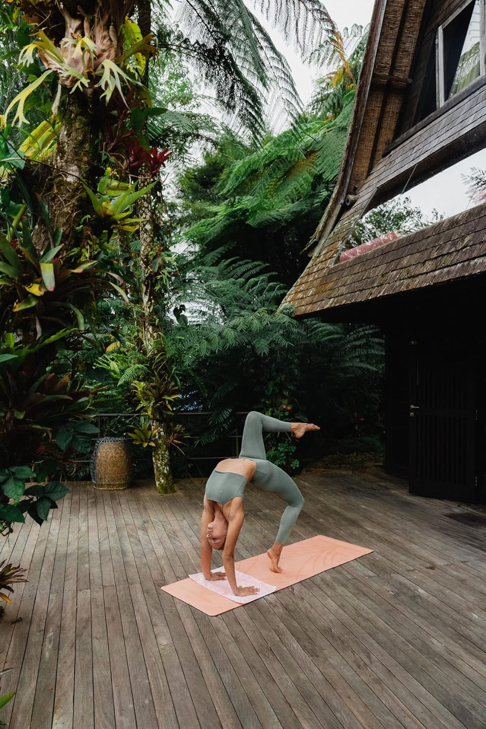 yogadesignlab | The Hand Towel | Premium Non Slip Hand Towel | Designed in Bali | Colorful Eco Printed + Quick Dry + Soft | Hot Yoga, Bikram, Ashtanga, Sport, Barre, Travel (Pearl)