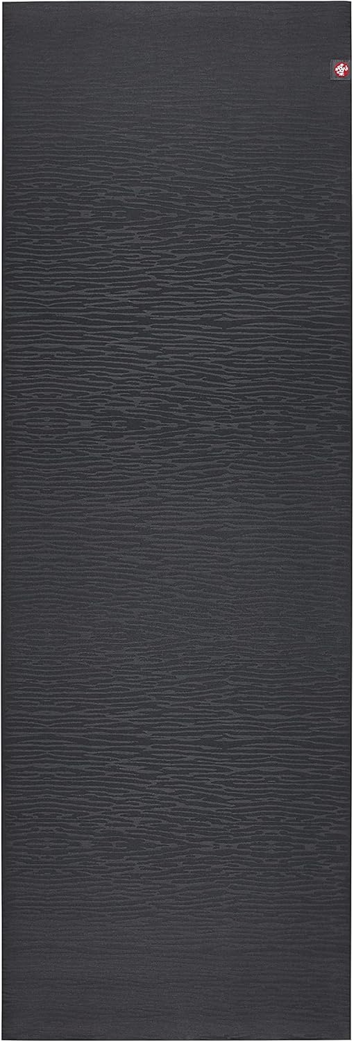 Manduka eKOLite Yoga Mat 71" - 4mm | Natural Rubber | Eco-Friendly | Soft Textured Surface | Natural Next-to-Skin Feel | 71 x 26 inches | Charcoal Grey