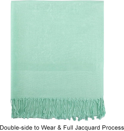 vimate Silky Paisley Pashmina Shawl Scarf-Women's Soft Double-side Jacquard Pashminas Wrap for Evening Dress Travel Shawl