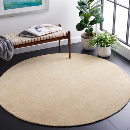 SAFAVIEH Himalaya Collection 6' Round Black HIM610C Handmade Premium Wool Area Rug