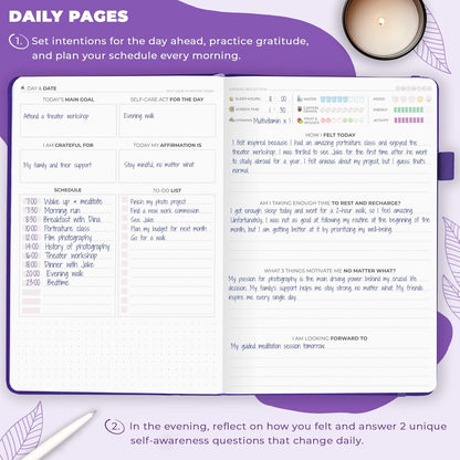 Clever Fox Self-Care Journal – Daily Reflection Notebook – Mental Health & Personal Development Planner, Meditation & Mood Log, A5 (Turquoise)