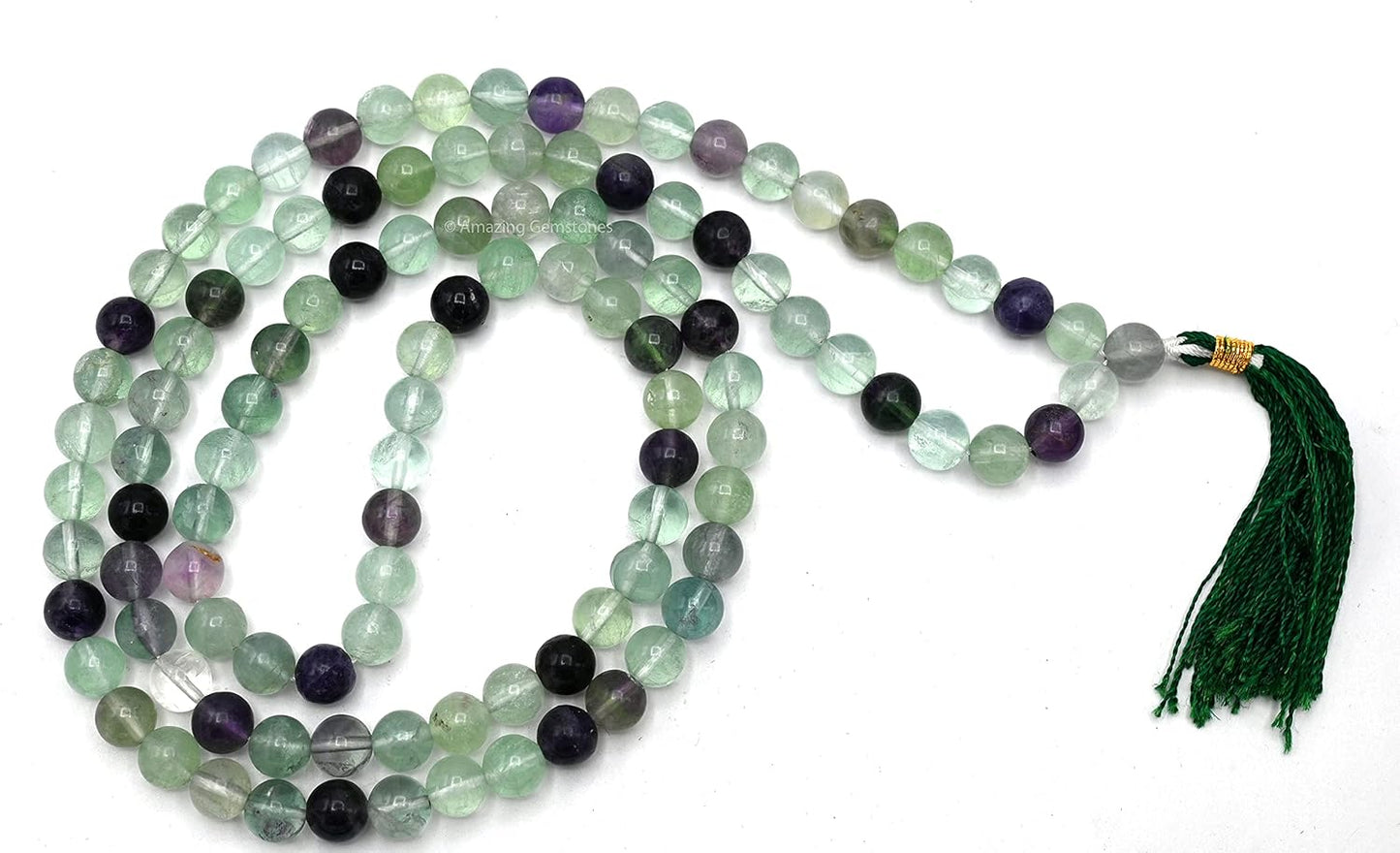 Amazing Gemstone 108 Beads Handmade Mala (Knotted, Rudraksha) - Colors A