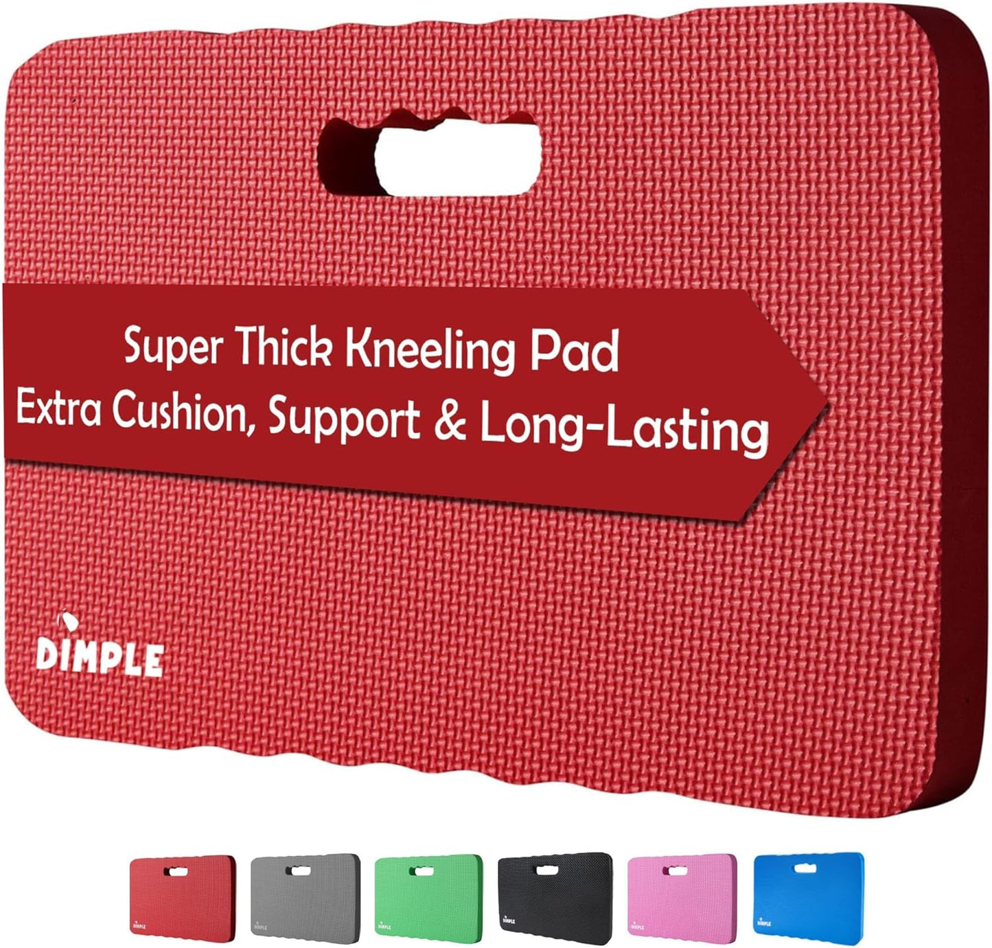 Dimple Thick Kneeling Pad | Garden Pad for Gardening | Kneeling Pad for Work | Garden & Bathtub Kneeler for Baby Bath | Kneeling Mat for Exercise & Yoga (XL) 17.8 x 11, Thickest 1-½"(2 Pack, Blue)