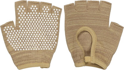 Yoga Gloves, Non Slip Fingerless Pilates Gloves Breathable Exercise Workout Mittens