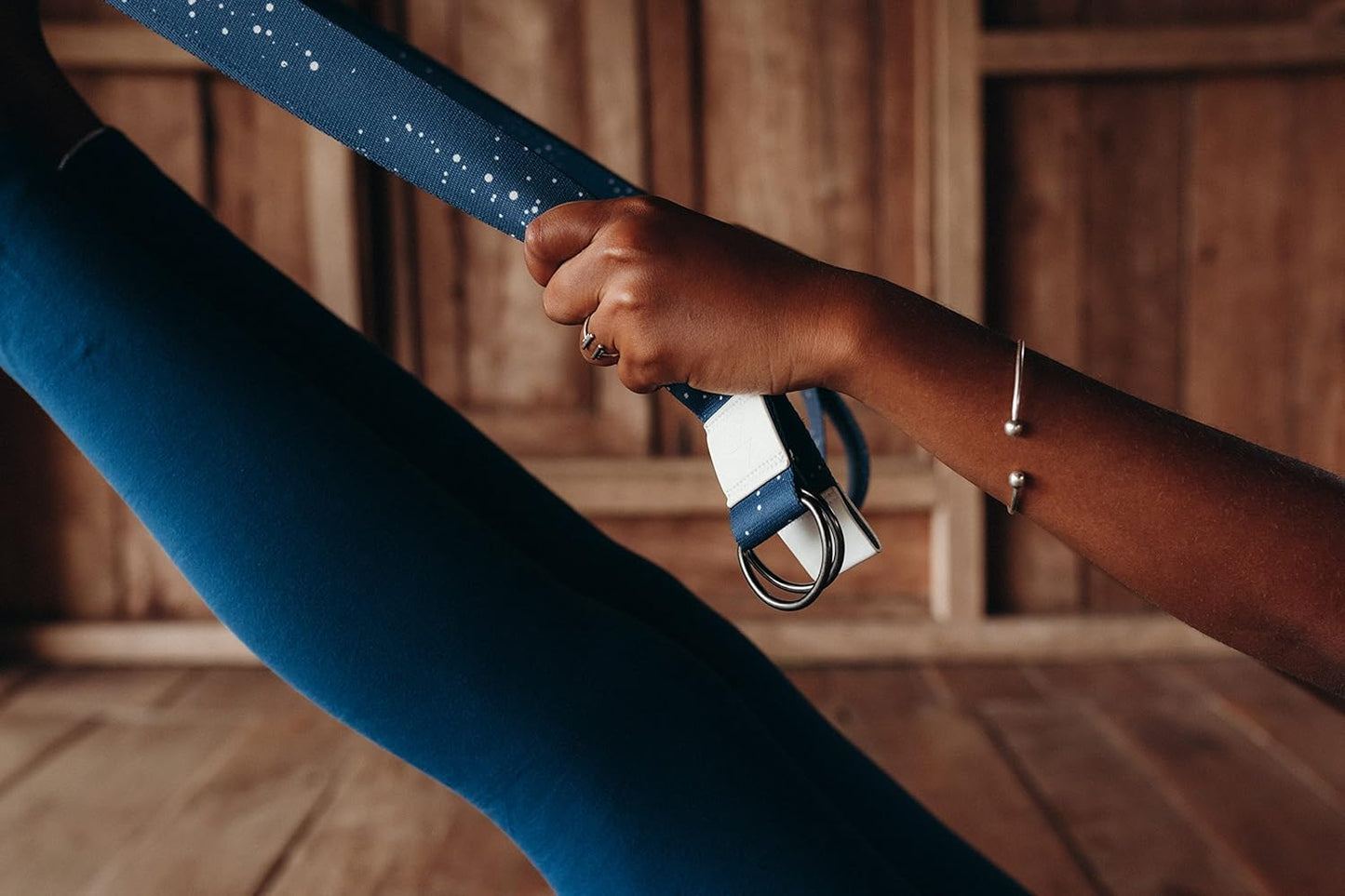 yogadesignlab | The Yoga Strap | Luxurious, Extra Long, Super Soft, Eco Printed | Studio Quality, Adjustable | Safely Stretch Further and Hold Longer | 8 ft Long