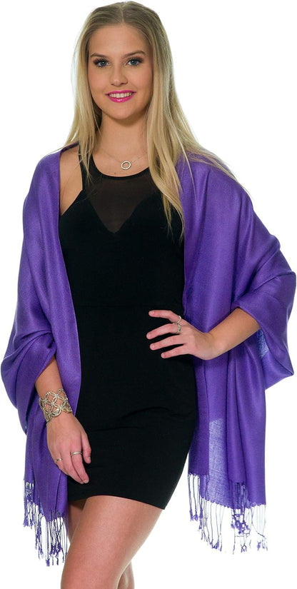 Pashmina Shawls and Wraps for Evening Dresses, Large Soft Pashminas Wedding Shawl