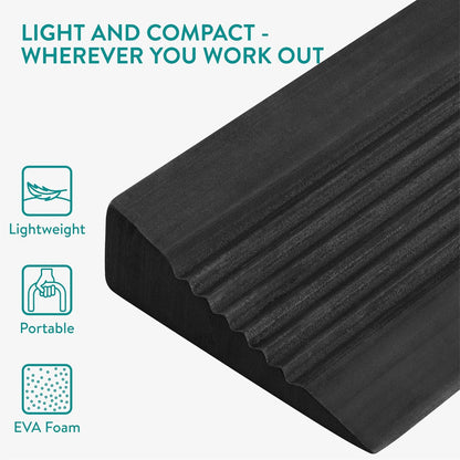 Navaris Squat Wedge Block - Long Foot & Calf Stretcher - Durable Yoga Block also for Gymnastics - Foam Slant Board to Improve Strength & Flexibility