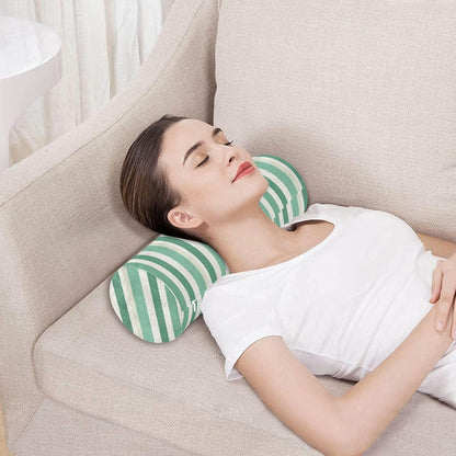 Yoga Bolster Pillow Round Neck Roll Pillow Bed Round Pillow for Baby Cylinder Decorative Pillow Bolster Pillow Covers with Zipper Gold Stripe