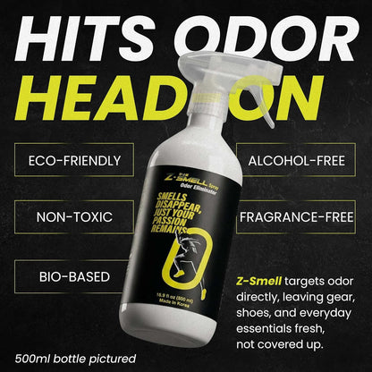 Z-Spray Odor Eliminator On-the-Go Spray – Unscented Deodorizer for Shoes, Pets, Gear, Car & Home – Lasting Smell Remover, Safe for Kids & Animals – Made without Harsh Chemicals – 100mL
