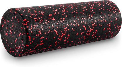ProsourceFit High Density Foam Rollers 12 - inches long, Firm Full Body Athletic Massage Tool for Back Stretching, Yoga, Pilates, Post Workout Muscle Recuperation, Black
