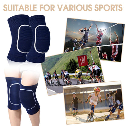 Lenwen 12 Pairs Volleyball Knee Pads for Dancers Soft Breathable Knee Braces for Men Women Football Soccer Yoga Skating Wrestling Running Cycling(Medium,Classic Color)