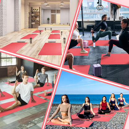 Amylove 12 Pieces Yoga Mats Bulk 68x24x0.12 Inch Exercise Non Slip Fitness Workout Mats for Women Men Home Workout Gym Yoga