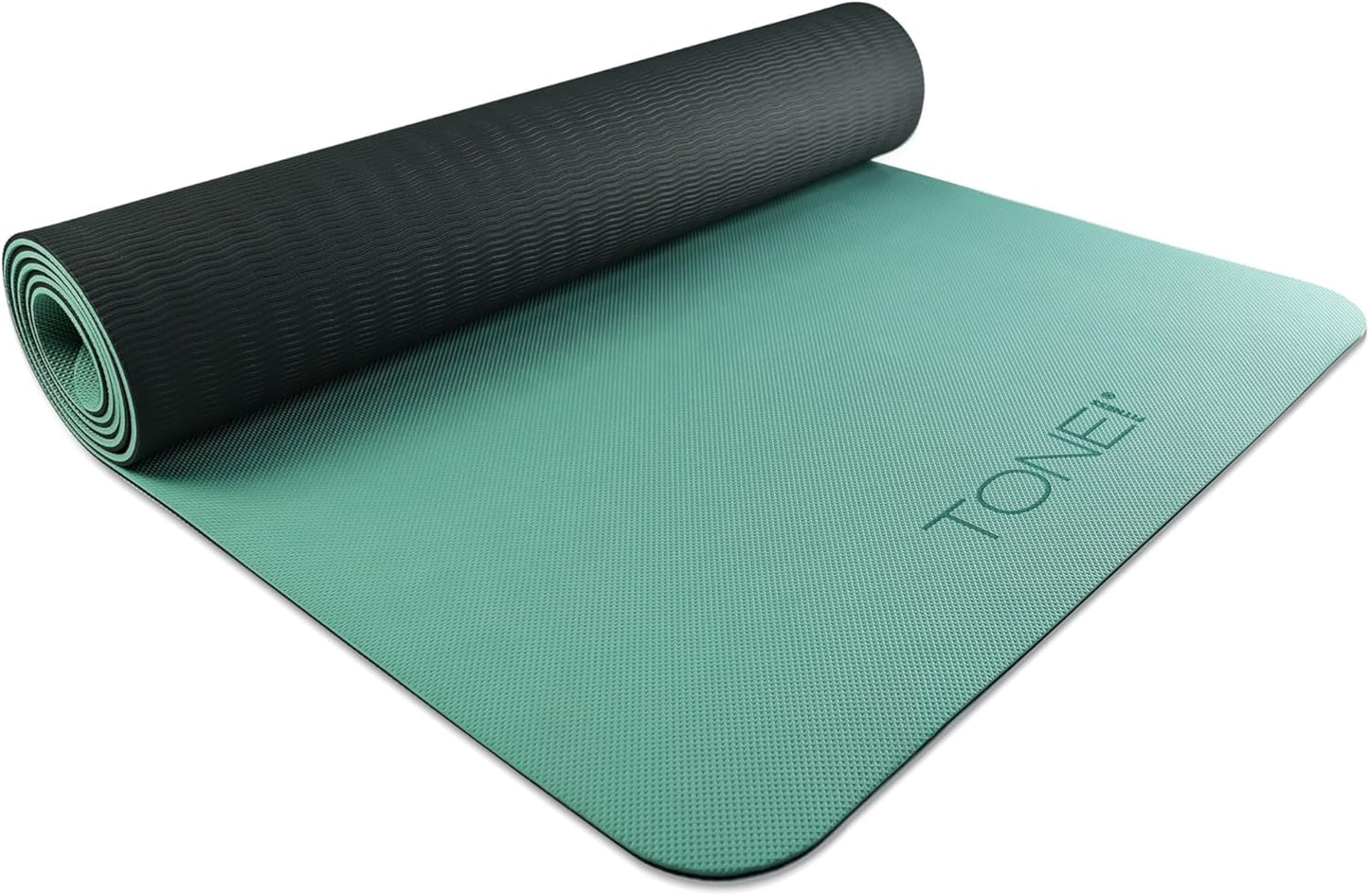 TONE Fitness Yoga Mat 1/4" Thick Non Slip Exercise & Pilates Mat for Home Workouts with Carrying Strap | Multiple Options