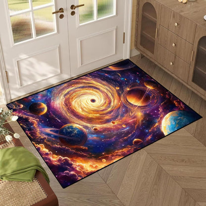 5' X 7' Queen and King Rug Black Grey Area Rugs Dining Living Room Bedroom Kitchen Office Yoga Room Washable Floor Mat Doormats Throw Rug Carpet Room Decor