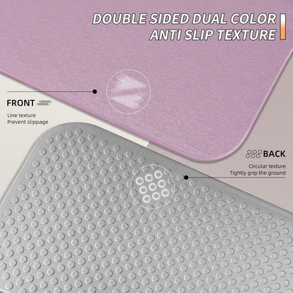PAIDU Foldable Fitness Yoga Mat | 2/5" (10MM) Extra Thick | SGS Certified Non-Slip TPE | 76x26" Extra Long-Wide | Portable & Easy Store | for Yoga, Pilates, Home Gym & Full-Body Workouts(purple+grey)