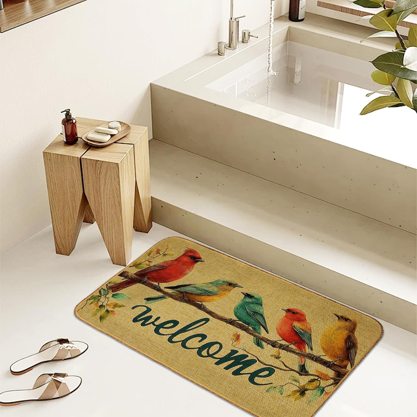 Doormat Yoga Frog Front Door Mat Indoor Outdoor Entrance,Pink Lotus Flower Door Mat Waterproof Low Profile All-Season,Easy Clean Patio Porch Entryway Floor Rug 17x29 Inch