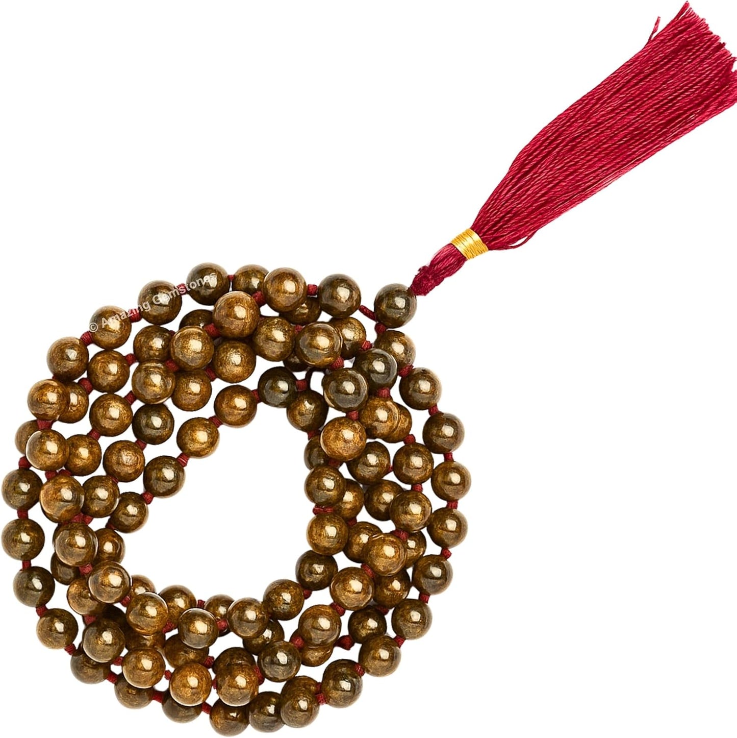 Amazing Gemstone 108 Beads Handmade Mala (Knotted, Rudraksha) - Colors B