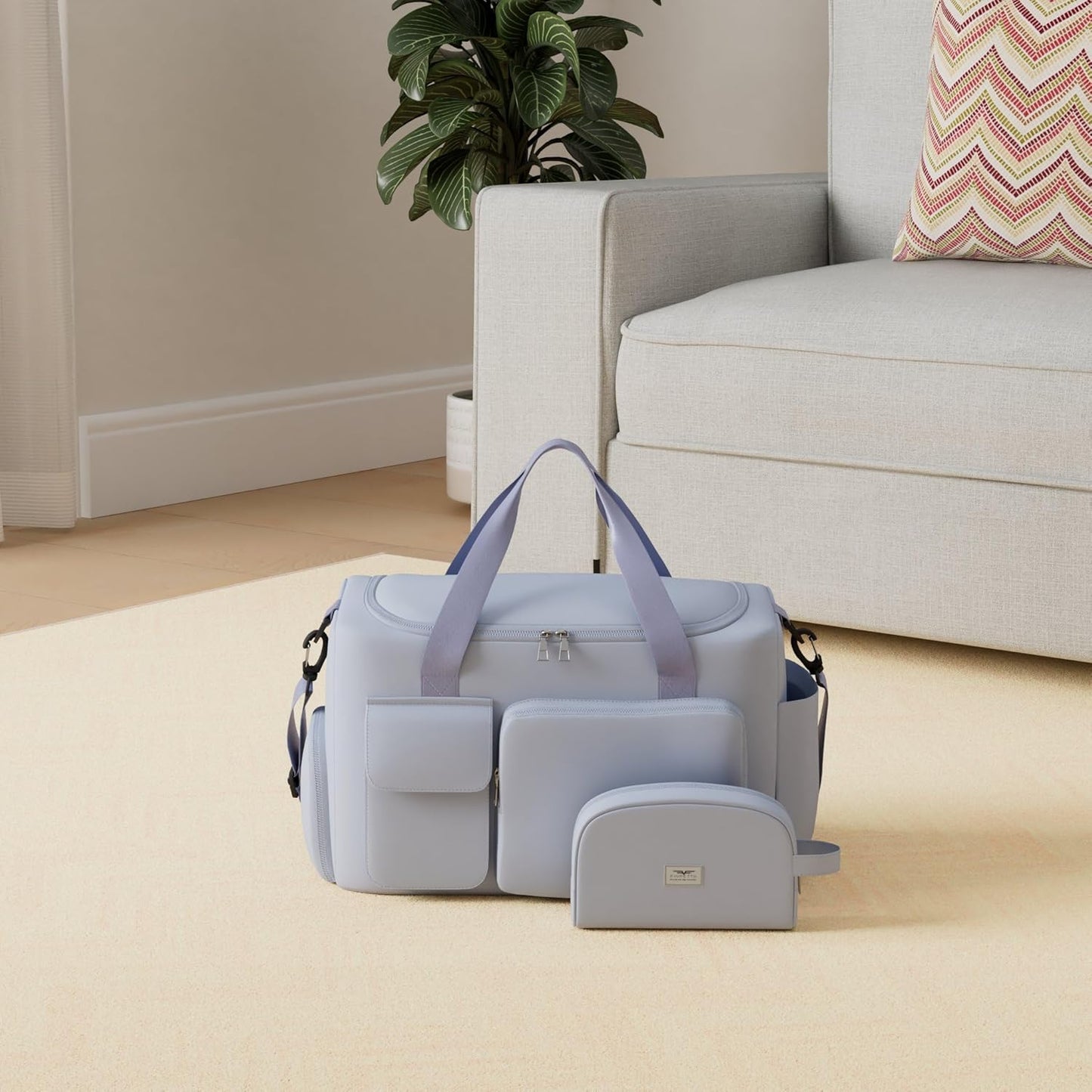 FIORETTO Women's Gym Duffle Bag with Shoes Compartment, 30L Capacity, Ideal for Travel, Gym, Sports, Duffel, Weekender