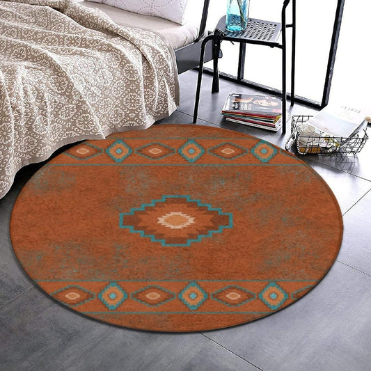 Premium Round Area Rug Modern Throw Rugs Non-Slip Floor Mat Indoor Outdoor Carpet for Living Room Bedroom Laundry Room Decor (36 Inch, Black and White Houndstooth) - Colors B